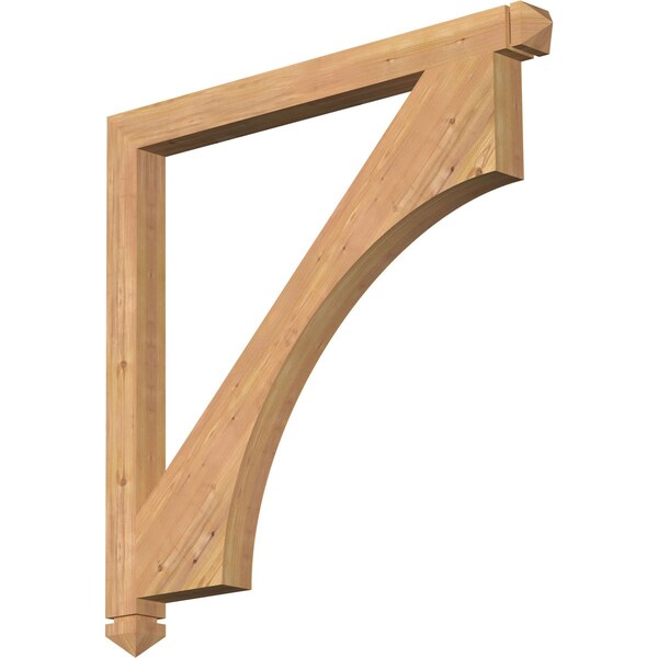 Ekena Millwork Westlake Arts & Crafts Smooth Bracket, Western Red Cedar, 3 1/2"W x 46"D x 46"H BKT04X46X46WTL03SWR - main